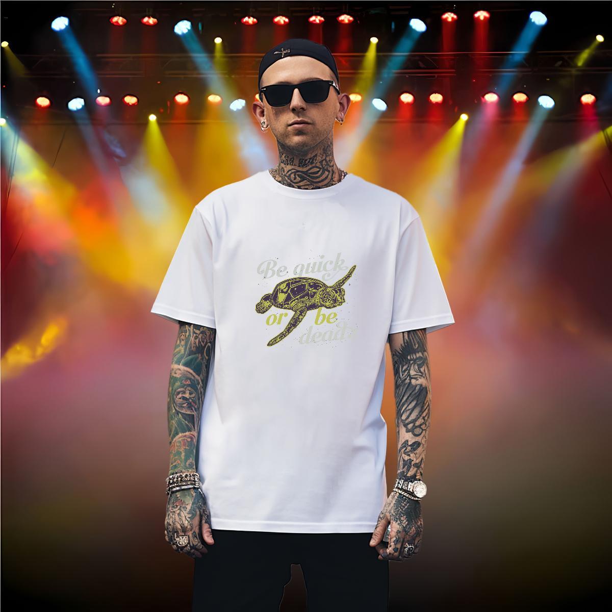 T shirt 100% Cotton 230g tortoise Sports Casual Breathable Short Sleeve DIY Logo Oversized Mens Tshirts Classic Cool Design Wear