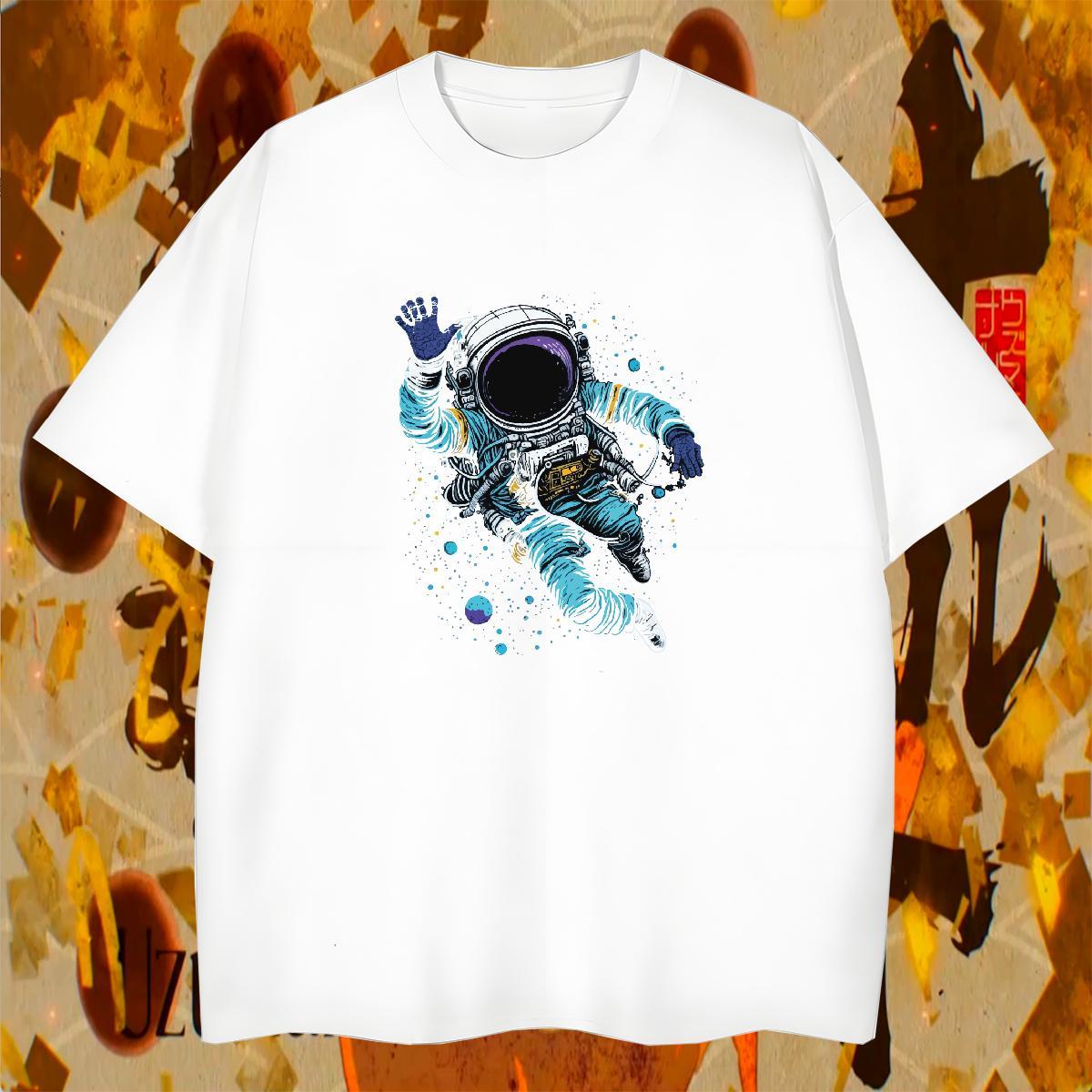 Fashion Designer Tshirt for Man Woman 230g Cotton Outdoor universe Crew Neck T-Shirts for Men Loose Fit Plus Size Custom Tops Tees