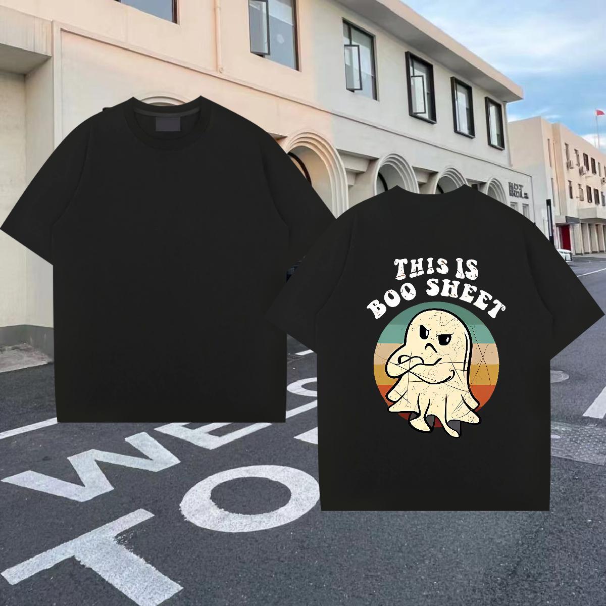 Stylist T Shirt For Man 230g Cotton halloween Anime Printing Street Wear Breathable Short Sleeve Popular Men Clothes T-Shirt Custom Print Plus Size
