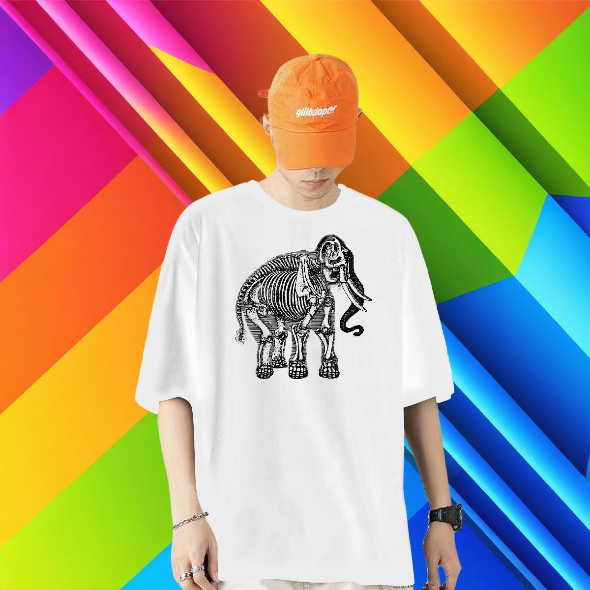 2024 Summer T shirt 230g Pure Cotton Elephant Daily Wear Tshirts O-Neck Short Sleeve Soft Tshirt for Man Woman Oversized
