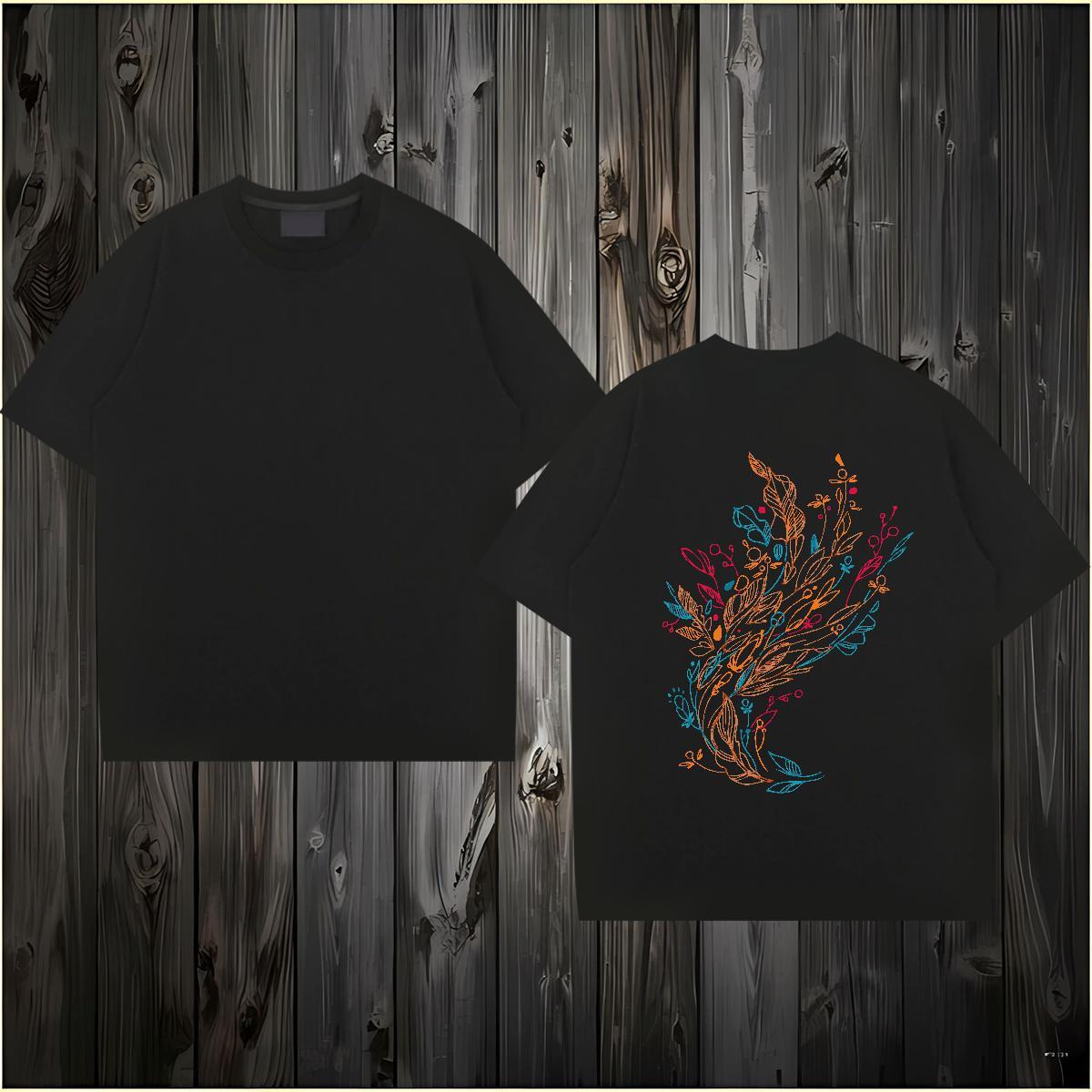Fashion Design Mens T Shirts 230g Pure Cotton tree Street wear Hip Hop Tee Shirt Breathable Crew Neck TOP Quality Mens Tshirts Custom Print Plus Size