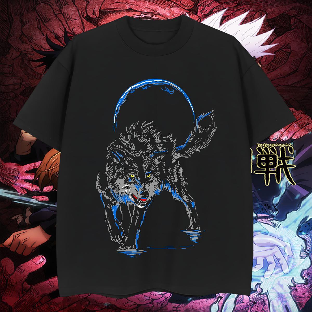 Brand Mens Tshirts 100% Cotton 230g wolf T shirt Summer Casual O-Neck Short Sleeve Custom Print Oversized Casual New Tops