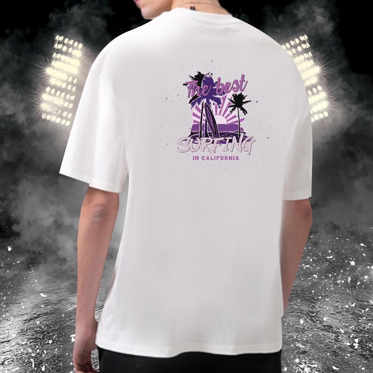 Designer T-Shirts for Men 100% Cotton 230g tree Casual Beach Tees Shirts Short Sleeve O-Neck Popular Men Tops Tees Custom Big Size