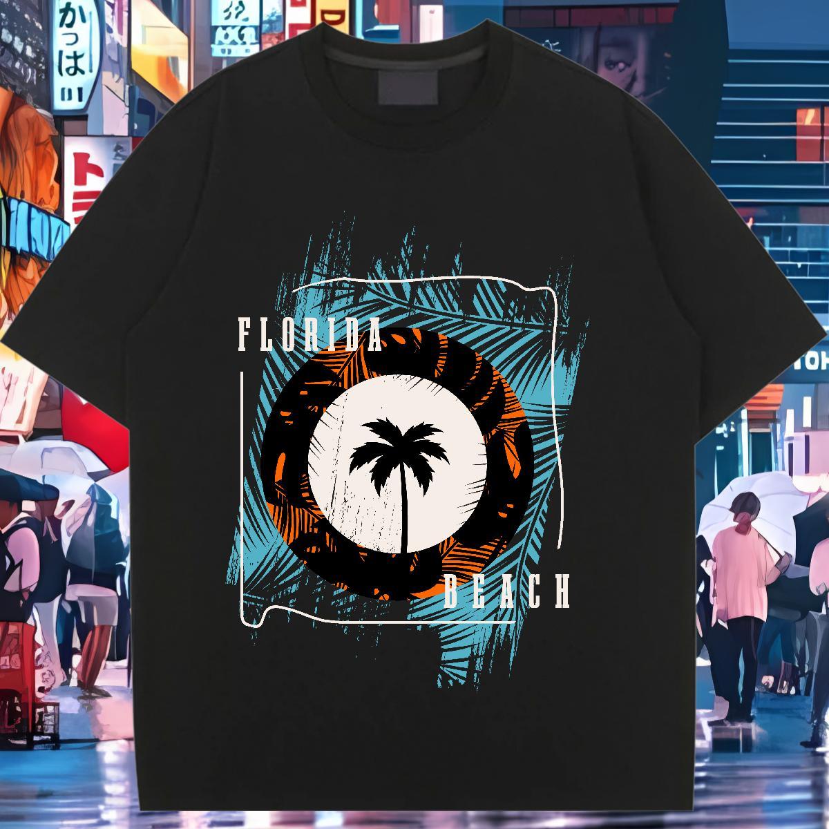 Soft T Shirts Women Short Sleeve O-Neck Lady T shirt Plus Size Cartoon tree Sports Street Wear 230g 100% Cotton 2024 Designer Polos