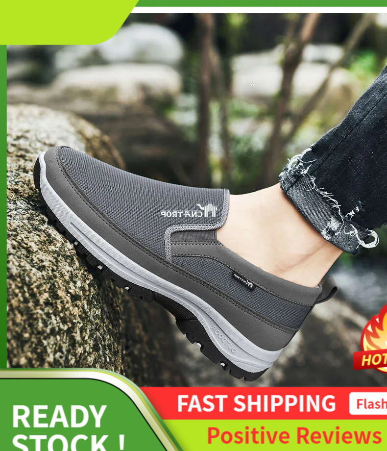 S Men Ddmysports Mesh Sports Plus Size Breathable Comfortable Walking Slip On Shoes Triple Black Free Shipping Outdoor ports ize lip hoes hipping
