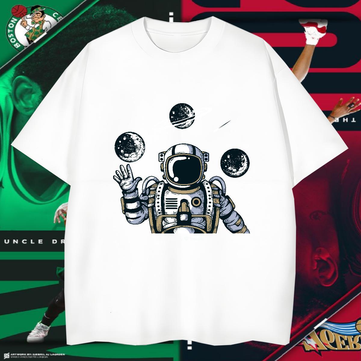 T-Shirts for Men 230g 100% Cotton universe High Street Hip Hop Round Neck Short Sleeve Anime Men Tops Tees 2024 Designer Comfortable Top Tees