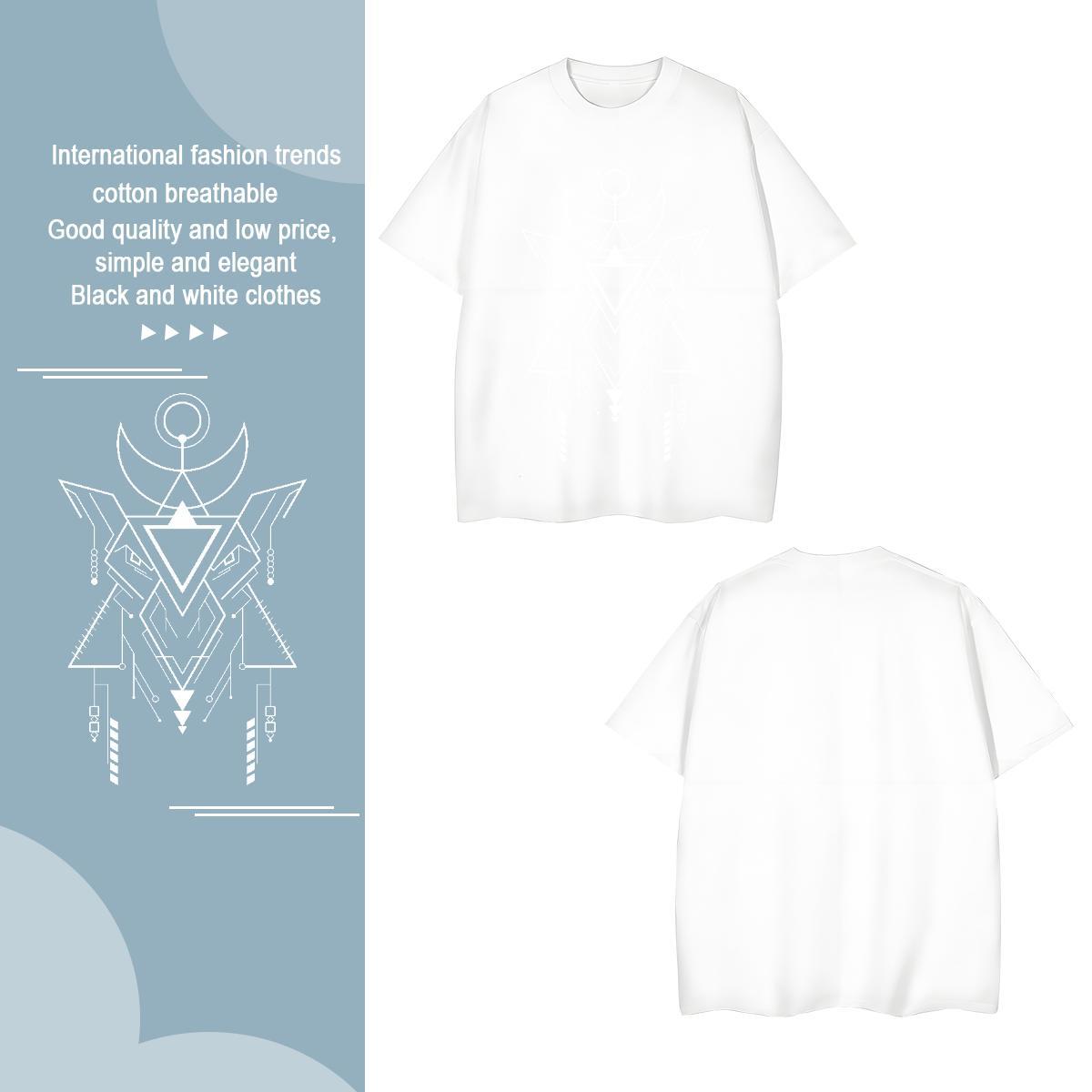 Mens T Shirts 230g Pure Cotton handpainted Daily Wear O Neck Short Sleeves Custom Anime Men Tshirts Free Shipping Loose Fit Tees