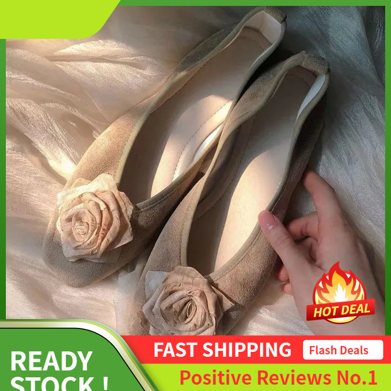 Vintage Ddmysports Women Style Design Sense Single Shoes Shallow Khaki Free Shipping Outdoor