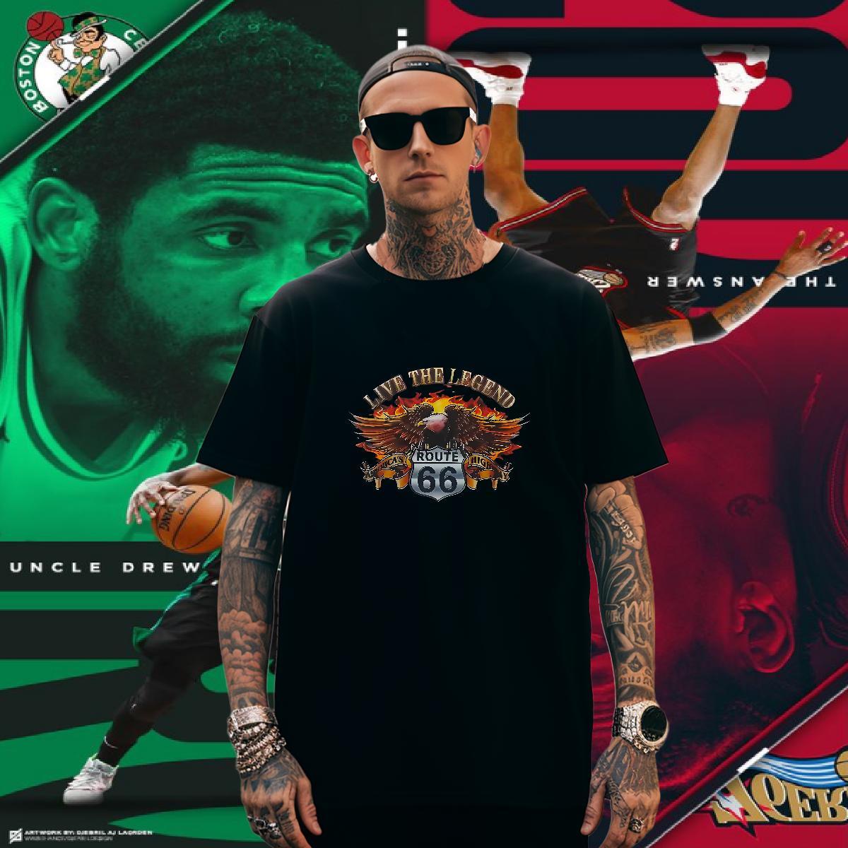 T-Shirts 230g Pure Cotton eagle Street Round Neck Short Sleeve Graphic Mens Tshirts Wholesale Popular Tees