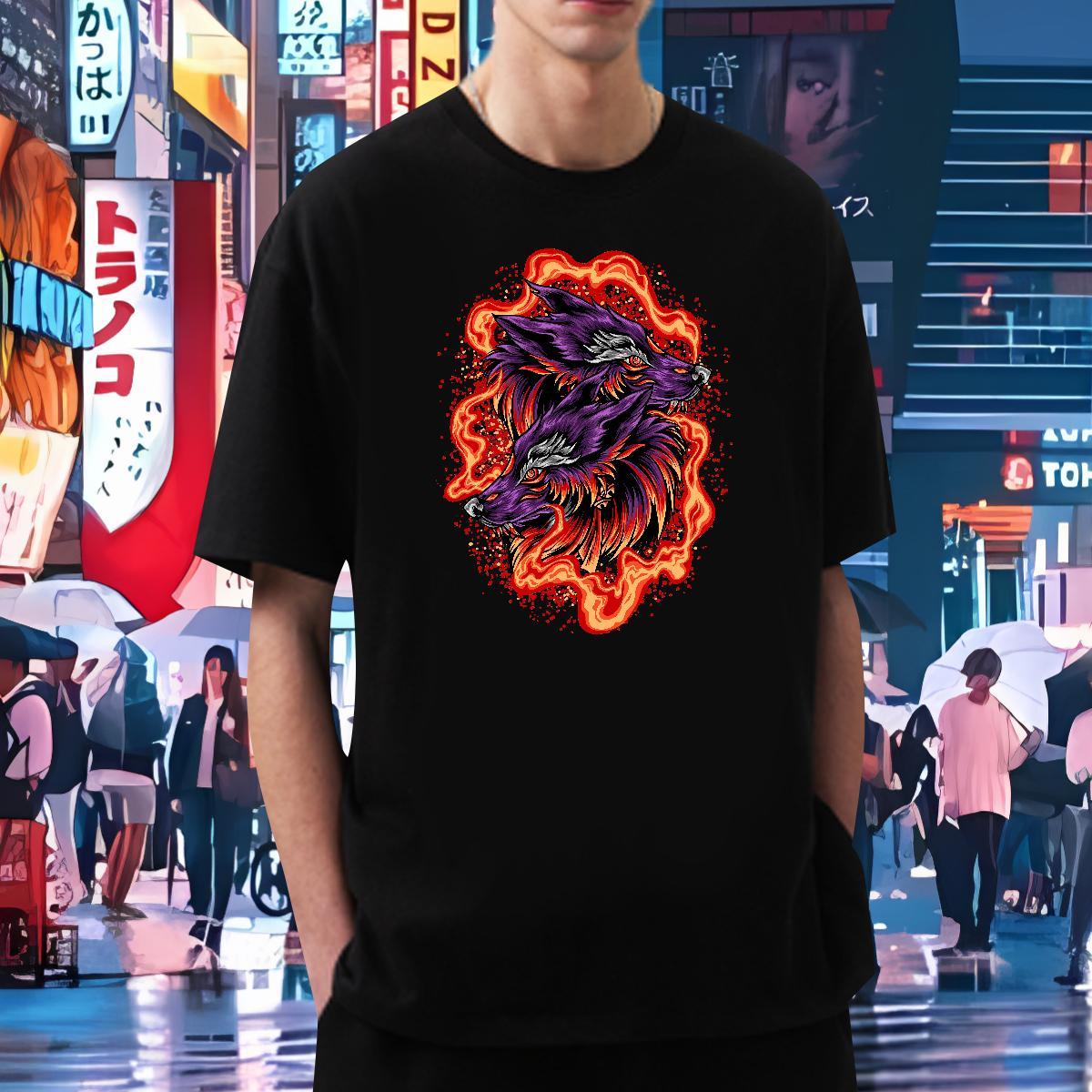 DIY T-Shirts 230g Cotton Home Outdoor Wear Crew Neck Brand Men Clothes T-Shirt Custom Cartoon