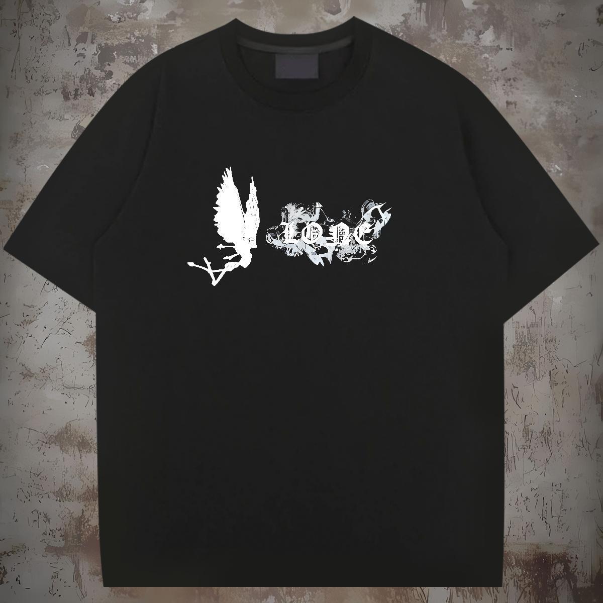 Custom Men T Shirts 230g Pure Cotton Butterfly Hip Hop Street Wear Short Sleeve Soft Cool Men Tshirts Asian Size