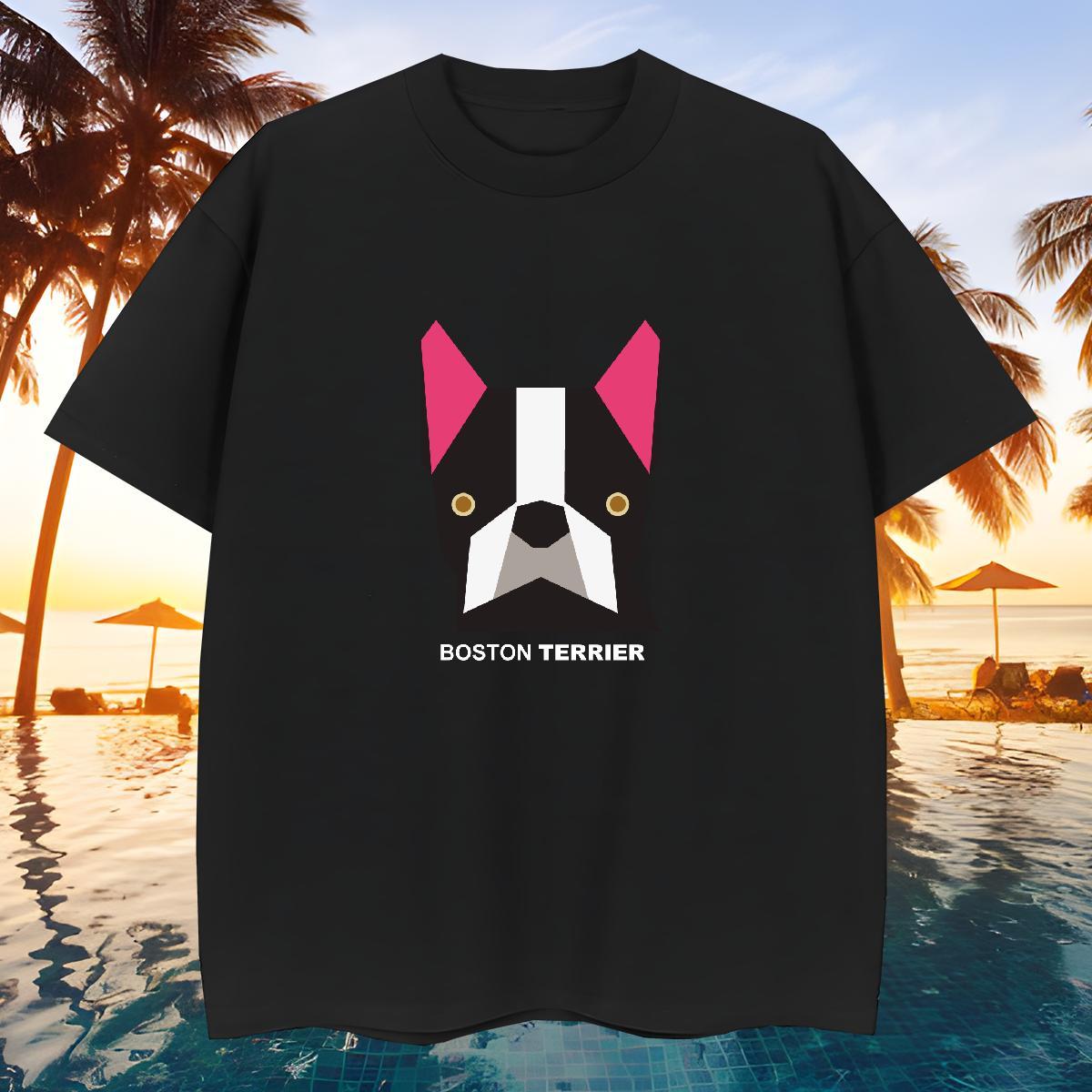 Designer Men Tees 230g 100% Cotton dog Man T Shirts Street Casual Round Neck Short Sleeve Plus Size Cartoon 2024 Summer Tshirts