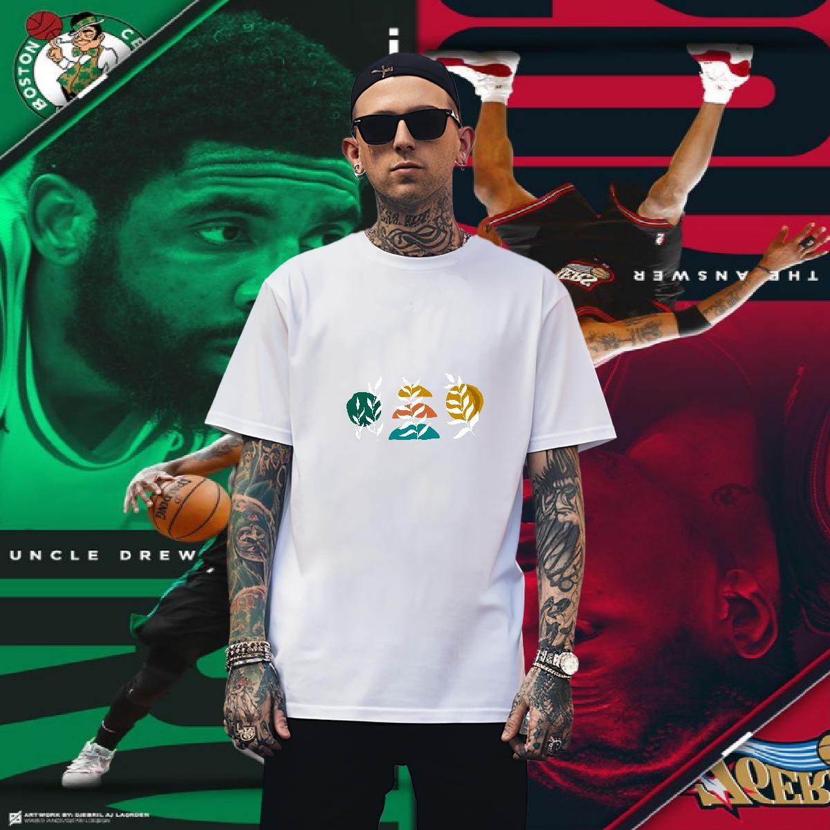 T Shirts Men 230g 100% Cotton icon Casual Daily Wear Breathable Crew Neck Cartoon Print Men Tshirts Fashion Free Shipping Tops Shirt