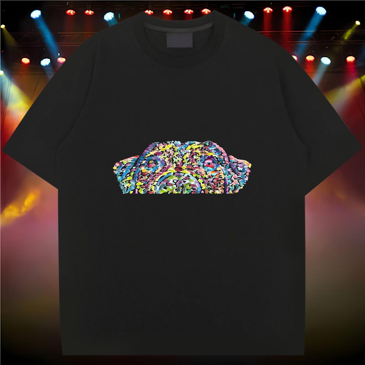 2024 Summer T shirt 100% Cotton 230g dog Street Wear Tops O-Neck Short Sleeve TOP Quality Mens Tshirts Customized