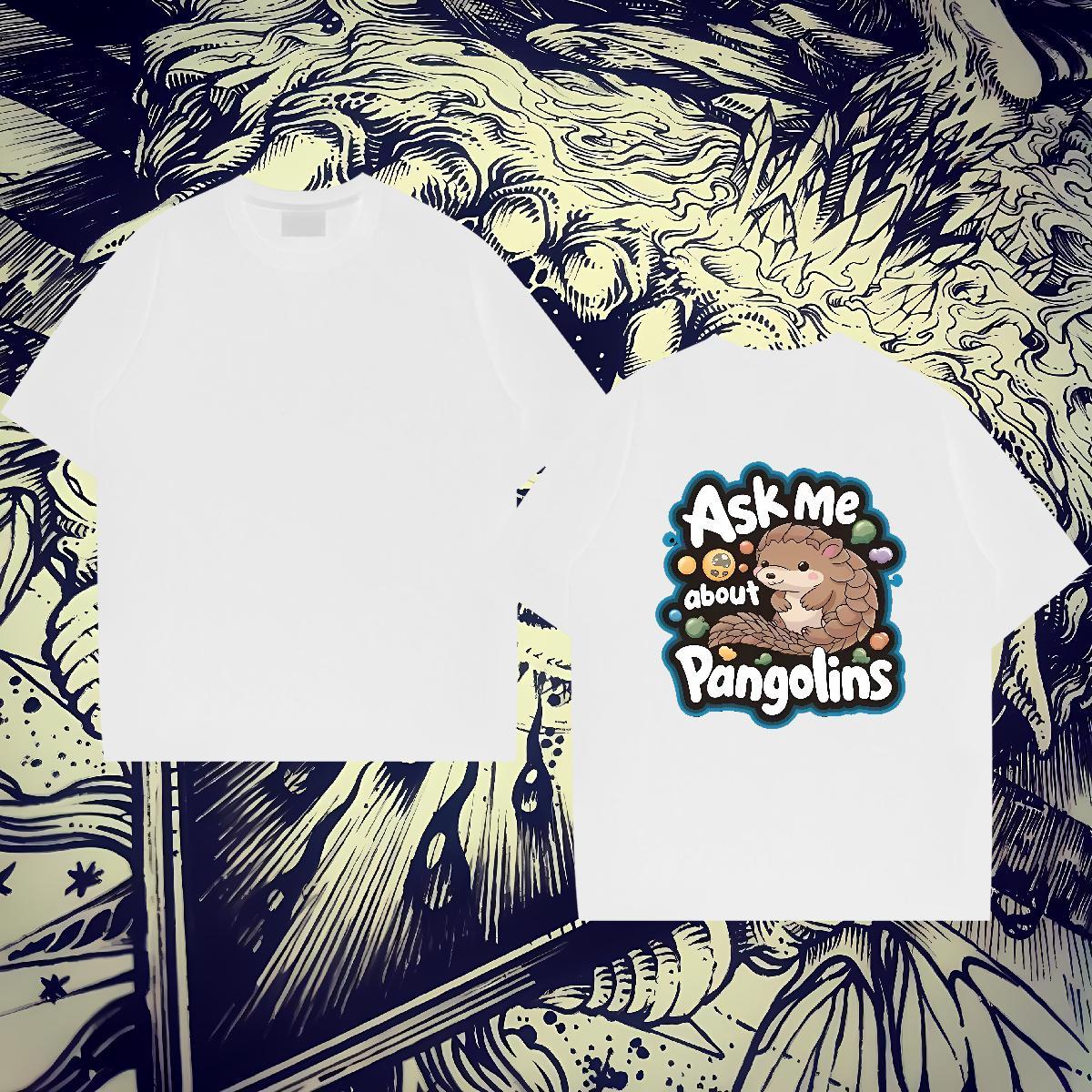 Free Shipping T shirt 230g 100% Cotton squirrel Spring Summer Clothes Round Neck Short Sleeve Loose Fit Mens Tshirts Black Oversized
