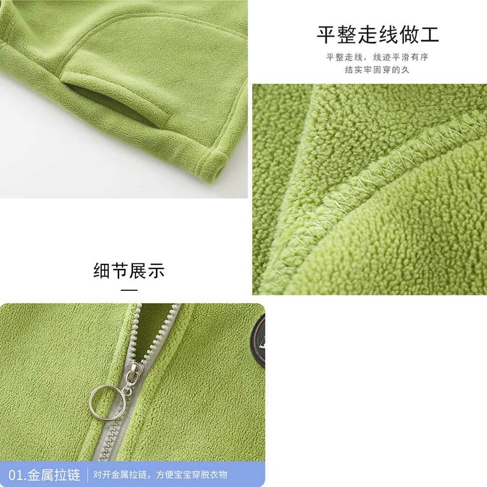 Baby girl sleeveless vest childrens thick vest 2023 autumn and winter adolescent warm jacket childrens wool jacket clothingW240724