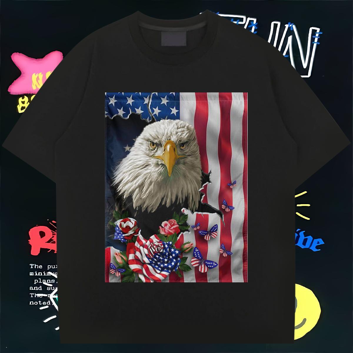 New Arrival T Shirt For Man 230g 100% Cotton eagle Street Tops Breathable Crew Neck Free Shipping Men Clothes T-Shirt Oversized