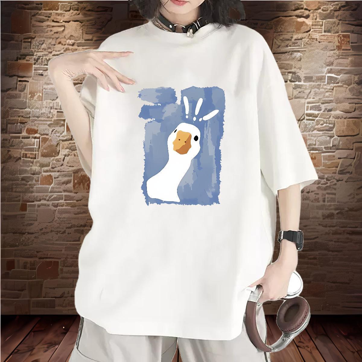 Designer Nice T-Shirts Crew Neck Breathable Woman Tshirt Graphic duck Casual 230g 100% Cotton TOP Quality Tops Shirt