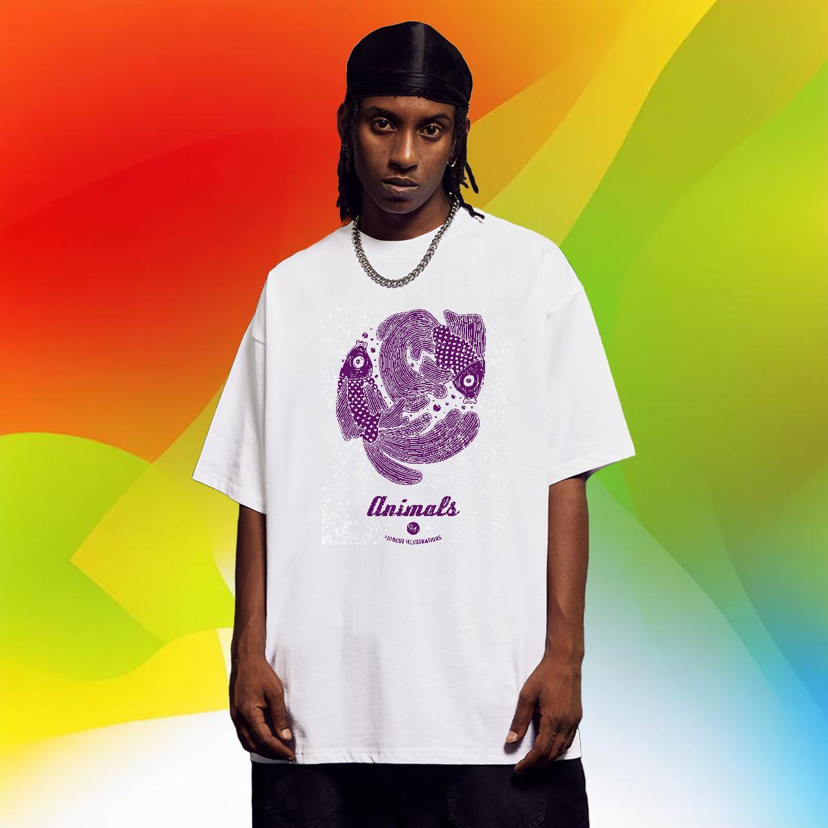 Classic Men Tees 100% Cotton 230g High Street Hip Hop Cartoon Print Breathable Short Sleeve Factory Direct T-Shirts for Men Tees Shirts