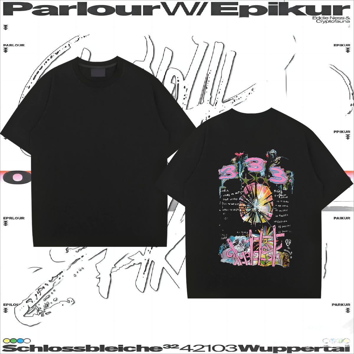 Fashion Designer T-Shirts 230g Cotton cat Hip Hop Clothes Breathable Soft Popular Mens Tshirts Custom Cartoon