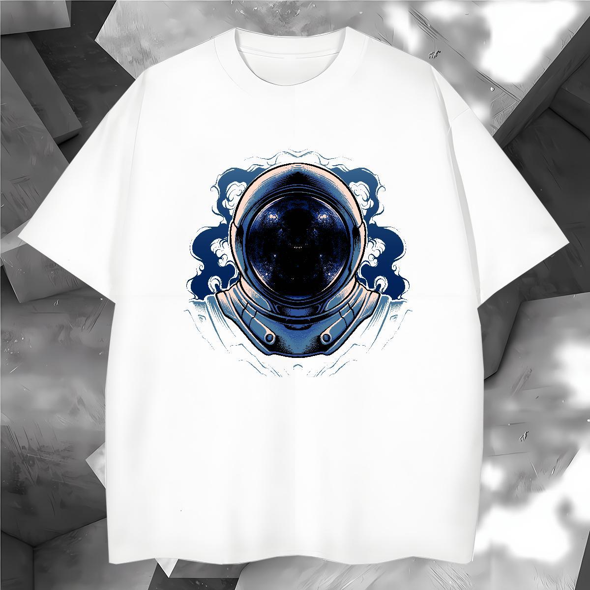 T-Shirts 230g Cotton universe Outdoor Breathable Short Sleeve DIY Logo Oversized Men Clothes T-Shirt Free Shipping High Quality Top Tees