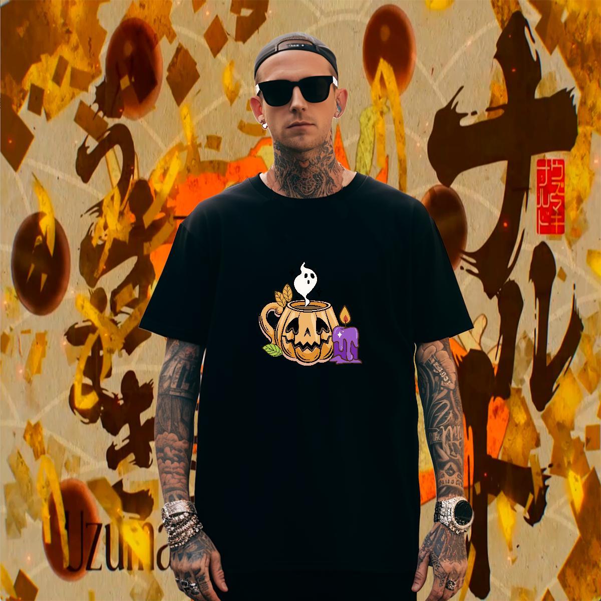 Free Shipping Men Tees 100% Cotton 230g pumpkin Mens T Shirts Home Outdoor Pure Cotton Cartoon Print 2024 Designer Tee Shirt
