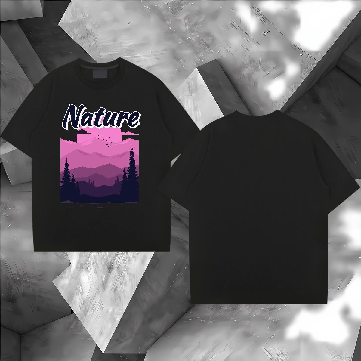 Fashion Design T-Shirts 230g Cotton tree Outdoor Tees Crew Neck Breathable Classic Tshirt for Man Woman Custom Print Plus Size