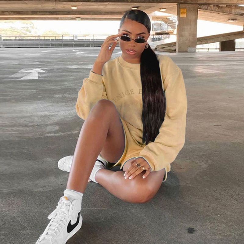 2024 Autumn/Winter Women's New Style Letter Embroidered Fleece Thickened Loose and Versatile Casual Hoodie Set