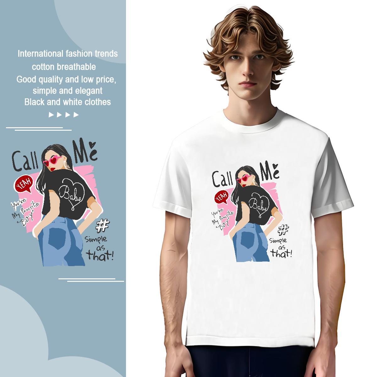 T-Shirts for Men 100% Cotton 230g person Casual Breathable Short Sleeve Custom Anime Tshirt for Man Woman Fashion Designer Brand Tshirts