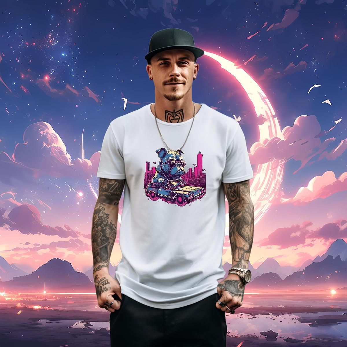 Classic Casual T Shirts Men 230g 100% Cotton dog Hip Hop Street Wear Breathable Short Sleeve Wholesale Couples T Shirts Plus Size Custom
