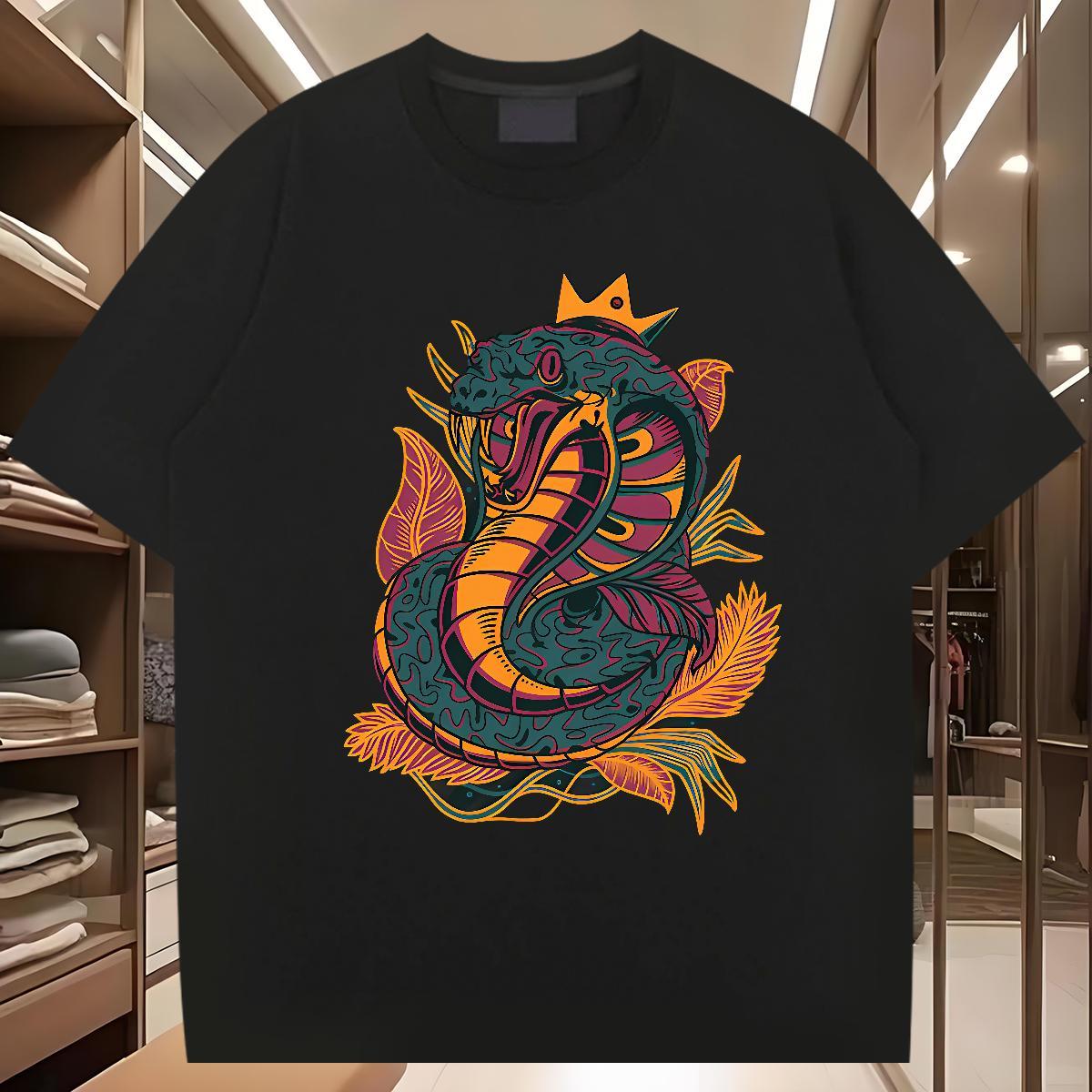 T Shirt For Man 230g Cotton crown Street Short Sleeve Soft White Plus Size Men Tshirts Casual New Classic Wear