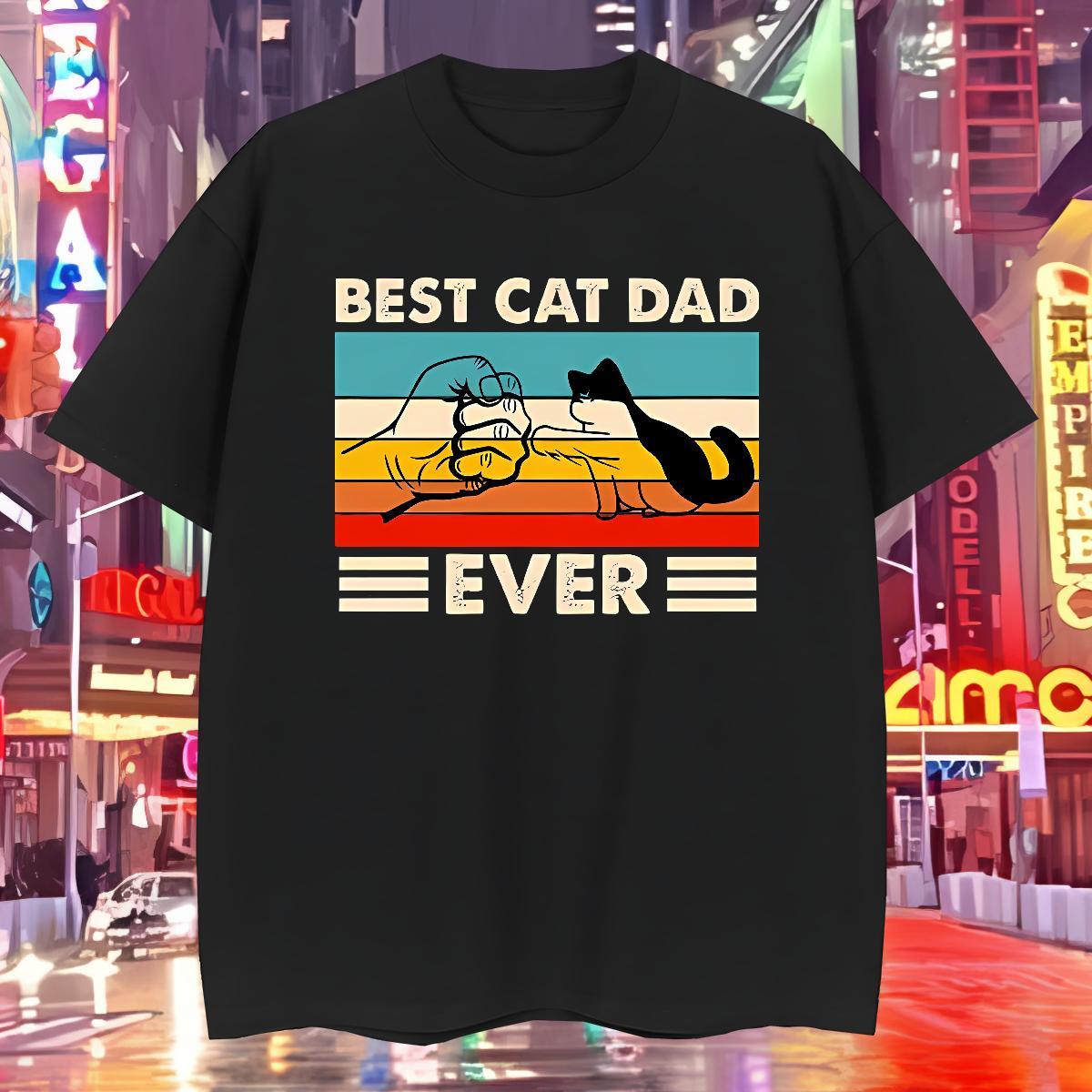 Classic T Shirts Men 230g Pure Cotton cat Beach Clothings Breathable Loose Fit Men Tshirts Skull