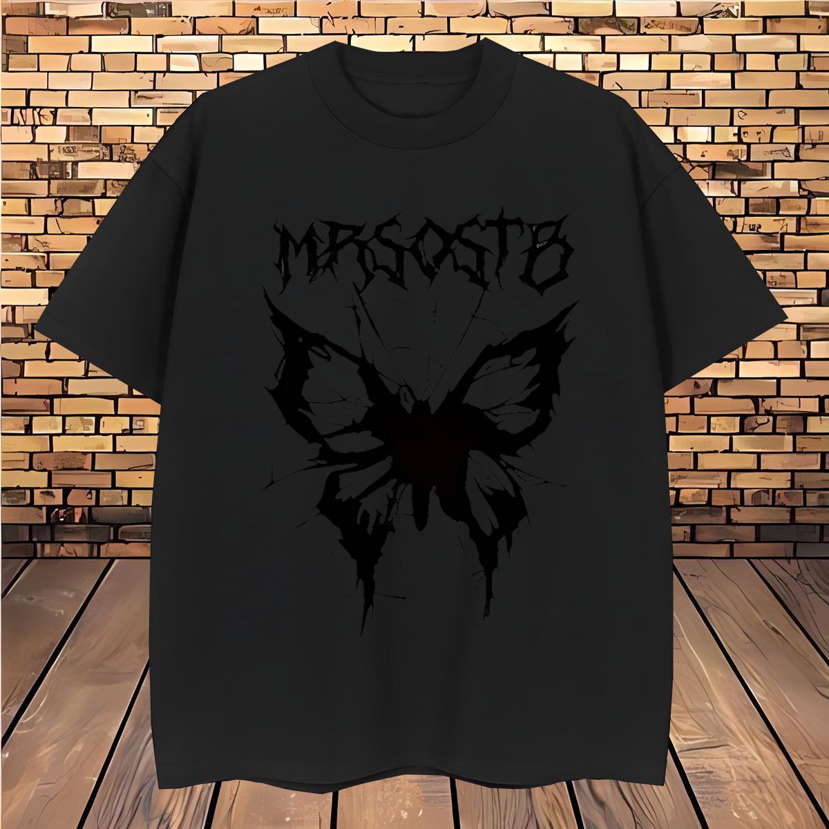 T Shirts Men 100% Cotton 230g Butterfly Daily Wear Breathable Crew Neck Custom Big Size Tshirts Designer Fashion Free Shipping Clothes