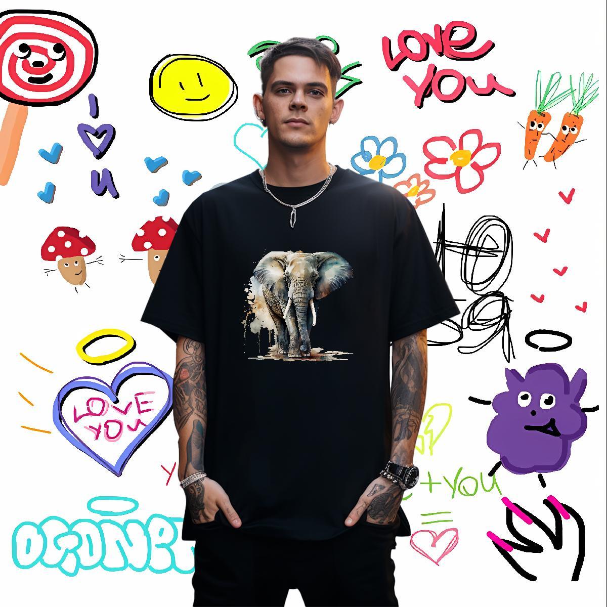 T Shirt For Man 230g 100% Cotton Spring Summer Breathable Short Sleeve Oversized Tshirts Fashion Designer Cool Tops