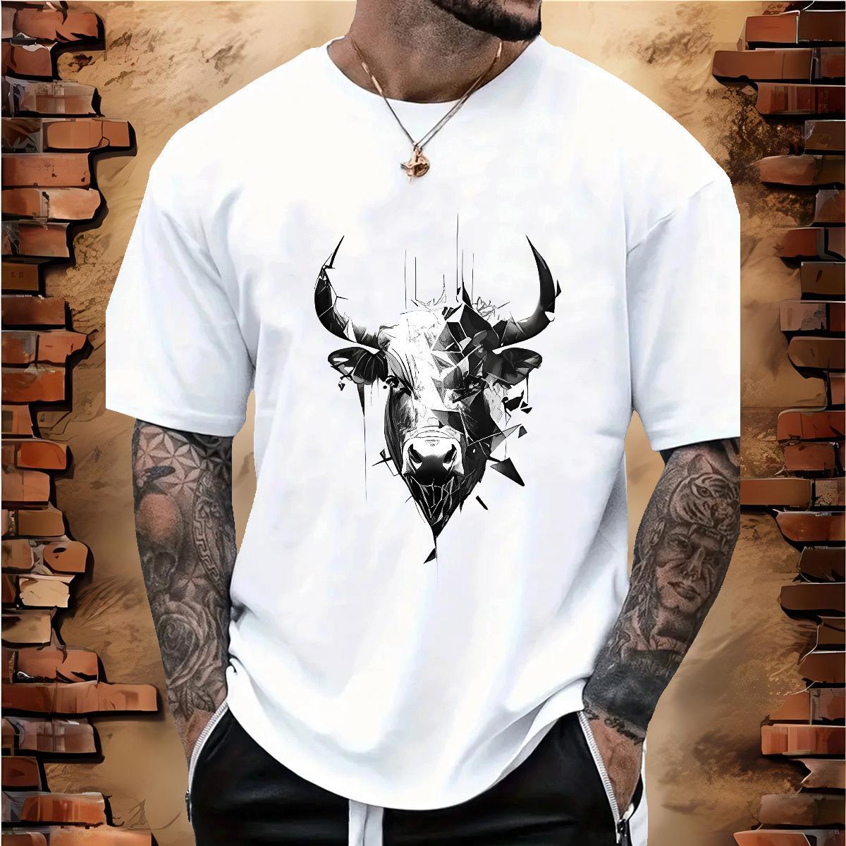 Fashion T Shirt For Man 230g Pure Cotton cow Casual Beach Polos Crew Neck Comfortable Men Tees Customized