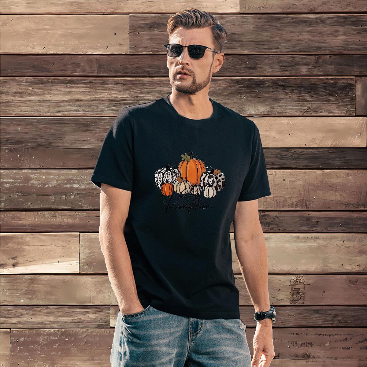 Unisex Men Tees 230g Pure Cotton halloween Men T Shirts Casual Daily Wear Breathable Plus Size Custom Free Shipping Tshirts