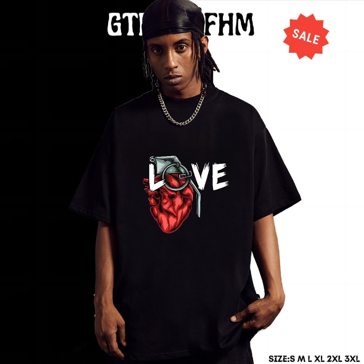 Popular Men Tees 230g Pure Cotton Street Casual letter Anime Crew Neck Breathable Free Shipping T-Shirts Polos