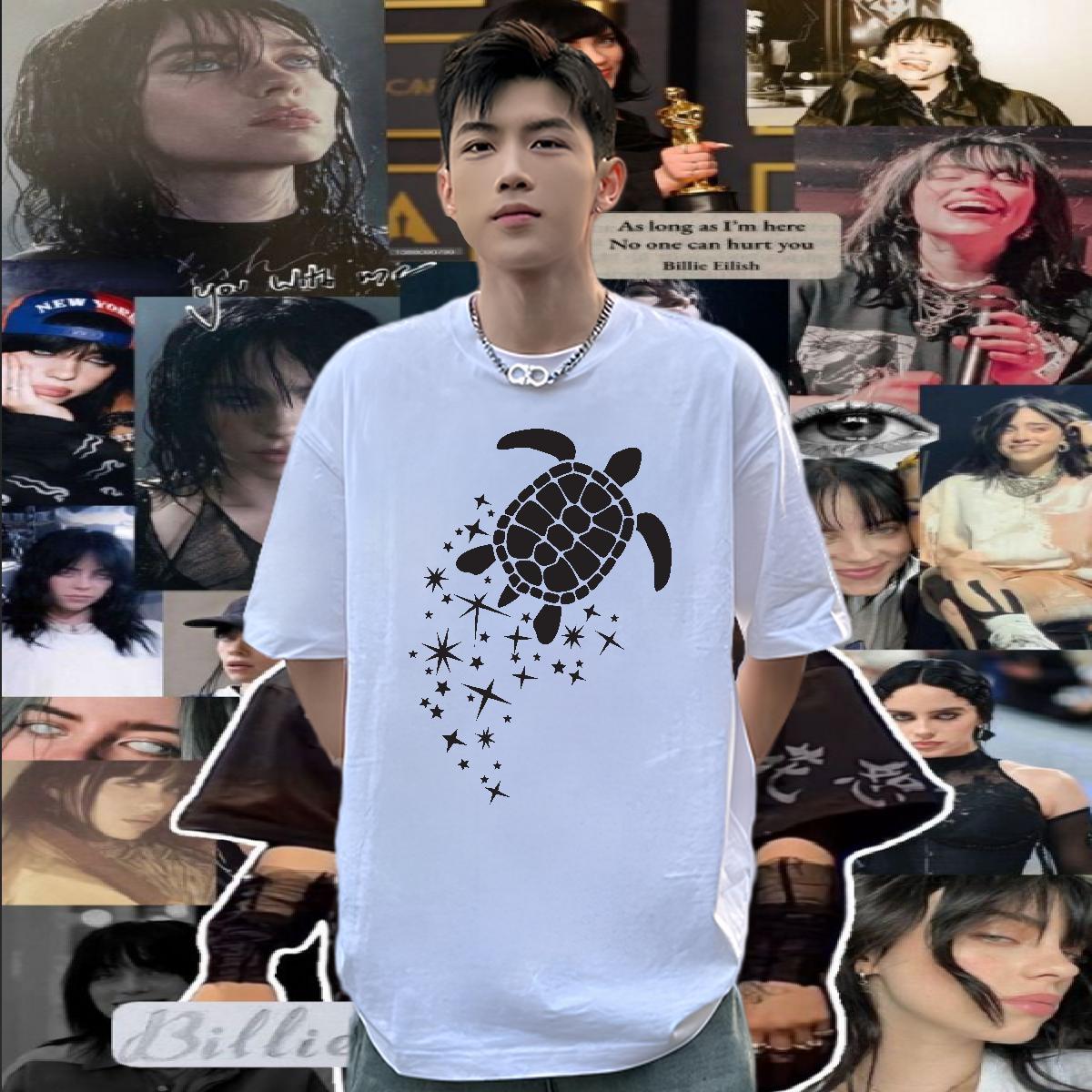 New Man T Shirts 230g 100% Cotton tortoise Street Clothings Breathable Crew Neck Classic Men Clothes T-Shirt Anime