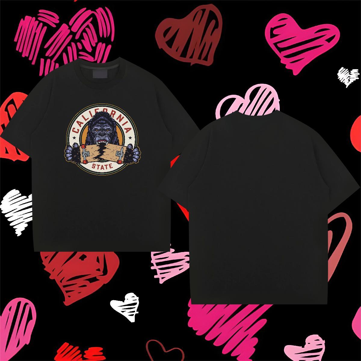 Custom Mens T Shirts 230g Cotton Street wear Hip Hop Tees Shirts Short Sleeve O-Neck Wholesale Mens Tshirts Floral Print