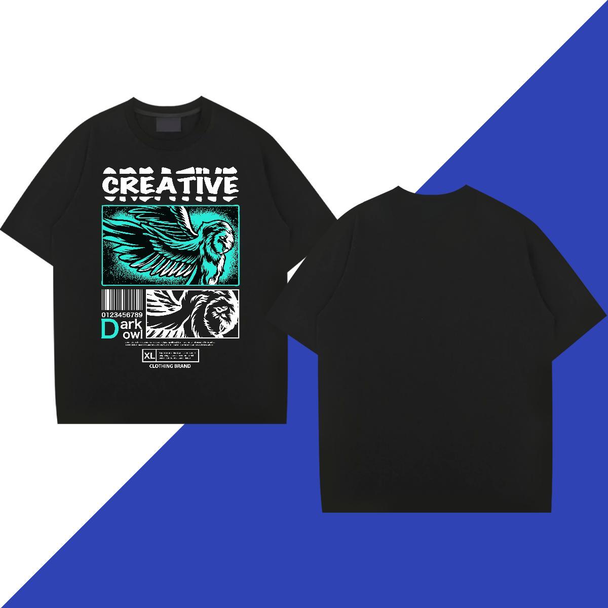 Soft Men Tees 230g 100% Cotton Street Casual eagle Custom Printing Short Sleeve O-Neck Casual New Mens T Shirts Tees Shirts