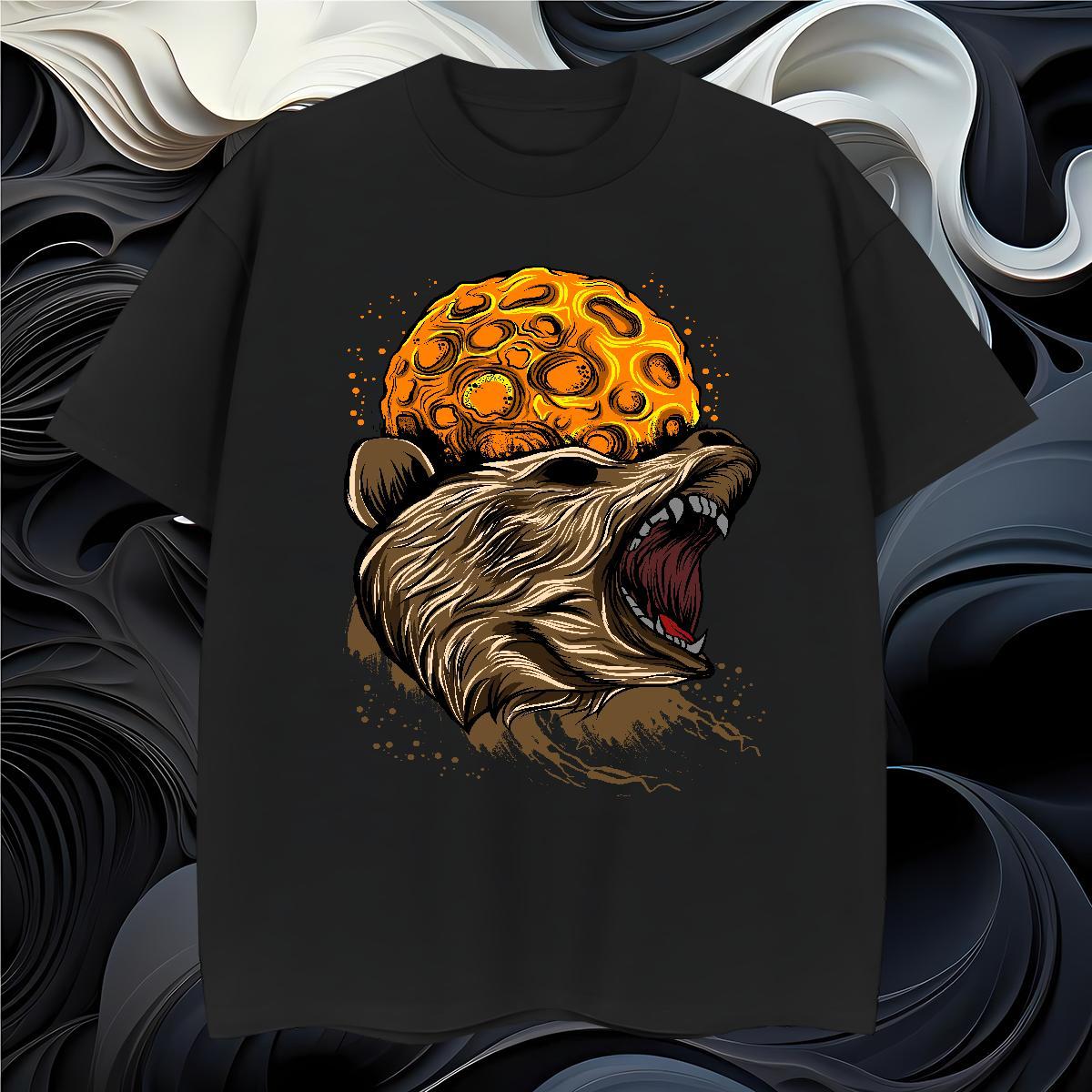 T Shirt For Man 100% Cotton 230g eagle Street Wear Crew Neck Breathable Custom Cartoon Men Clothes T-Shirt 2024 Designer Soft Clothings