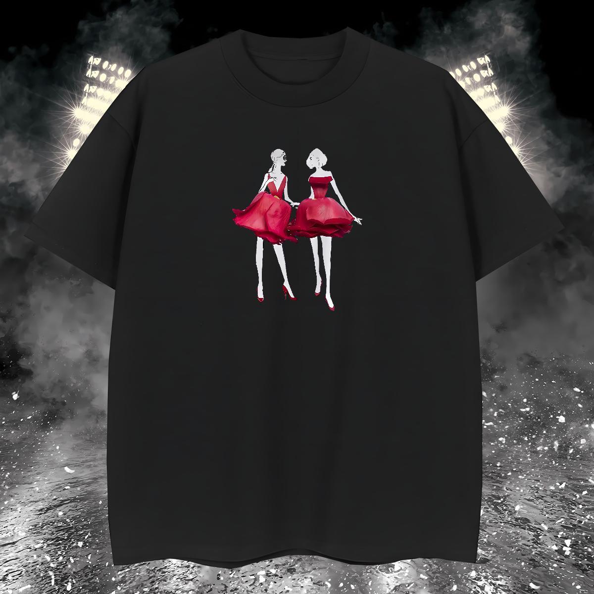 T shirt 230g Cotton character Casual Beach Breathable DIY Couples T Shirts Wholesale High Quality Tops Shirt