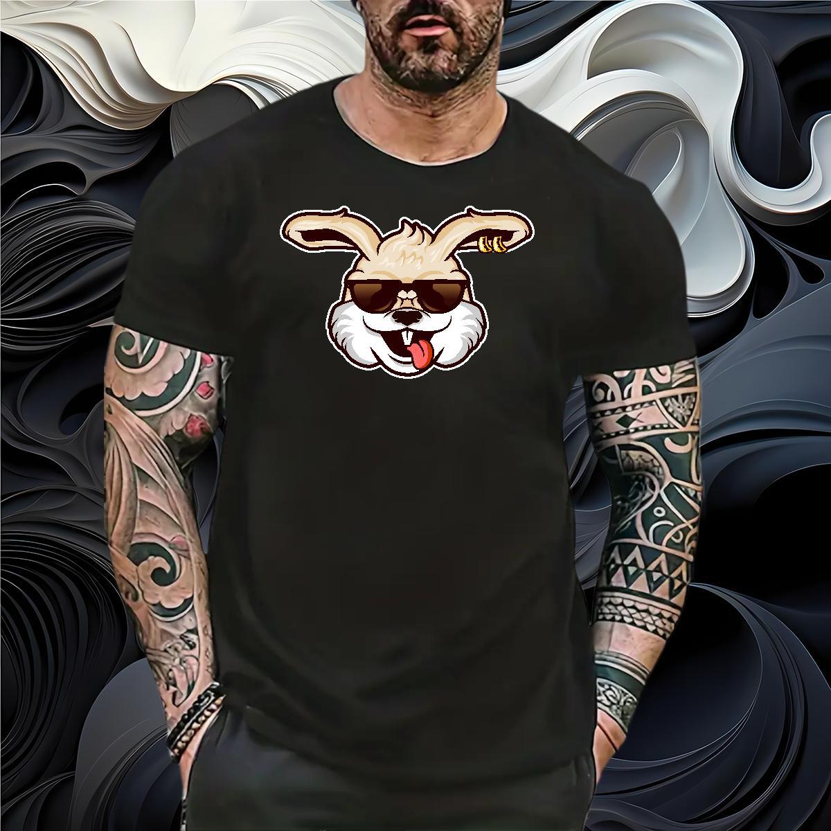 DIY Customized Mens T Shirts 230g Pure Cotton rabbit Hip Hop Polos Breathable Short Sleeve High Quality Couples T Shirts Oversized 3XL 4XL