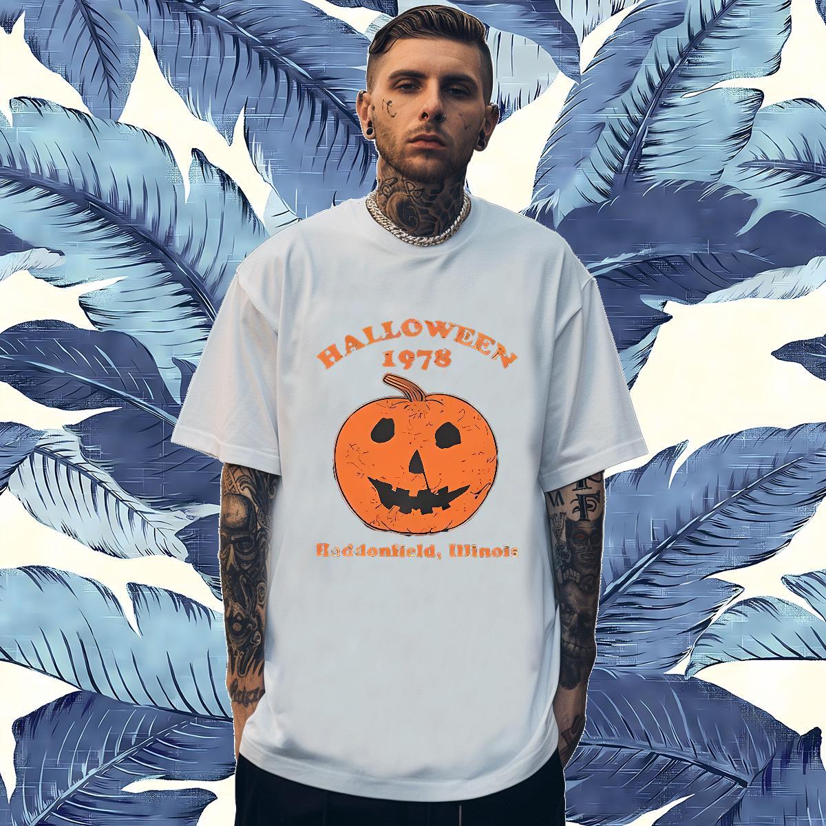 Popular Men Clothes T-Shirt 230g Pure Cotton pumpkin T Shirt For Man Hip Hop Breathable Crew Neck Black Oversized Designer Tees