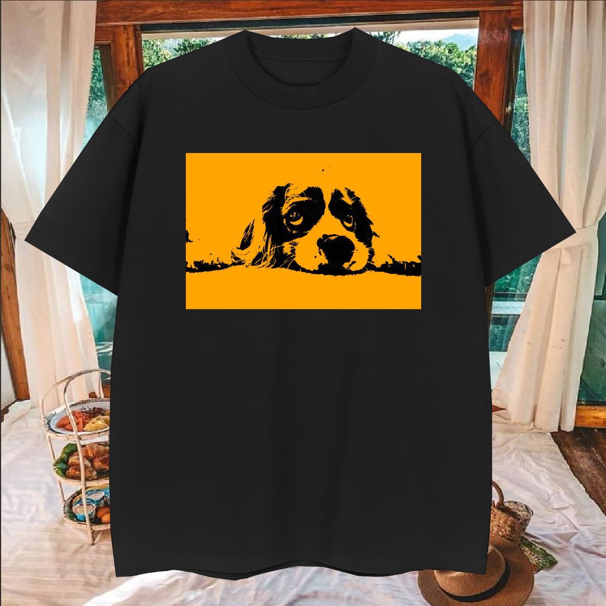 Classic Casual T shirt 230g 100% Cotton Dog Sport Tshirts Short Sleeve Soft Designer Men Tees Graphic