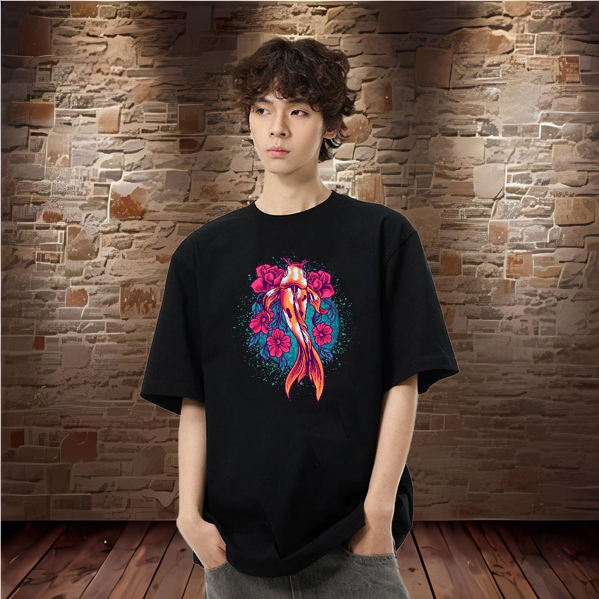 Customized T shirt 230g Pure Cotton Street Wear Polos Breathable Free Shipping Tshirt for Man Woman DIY Anime