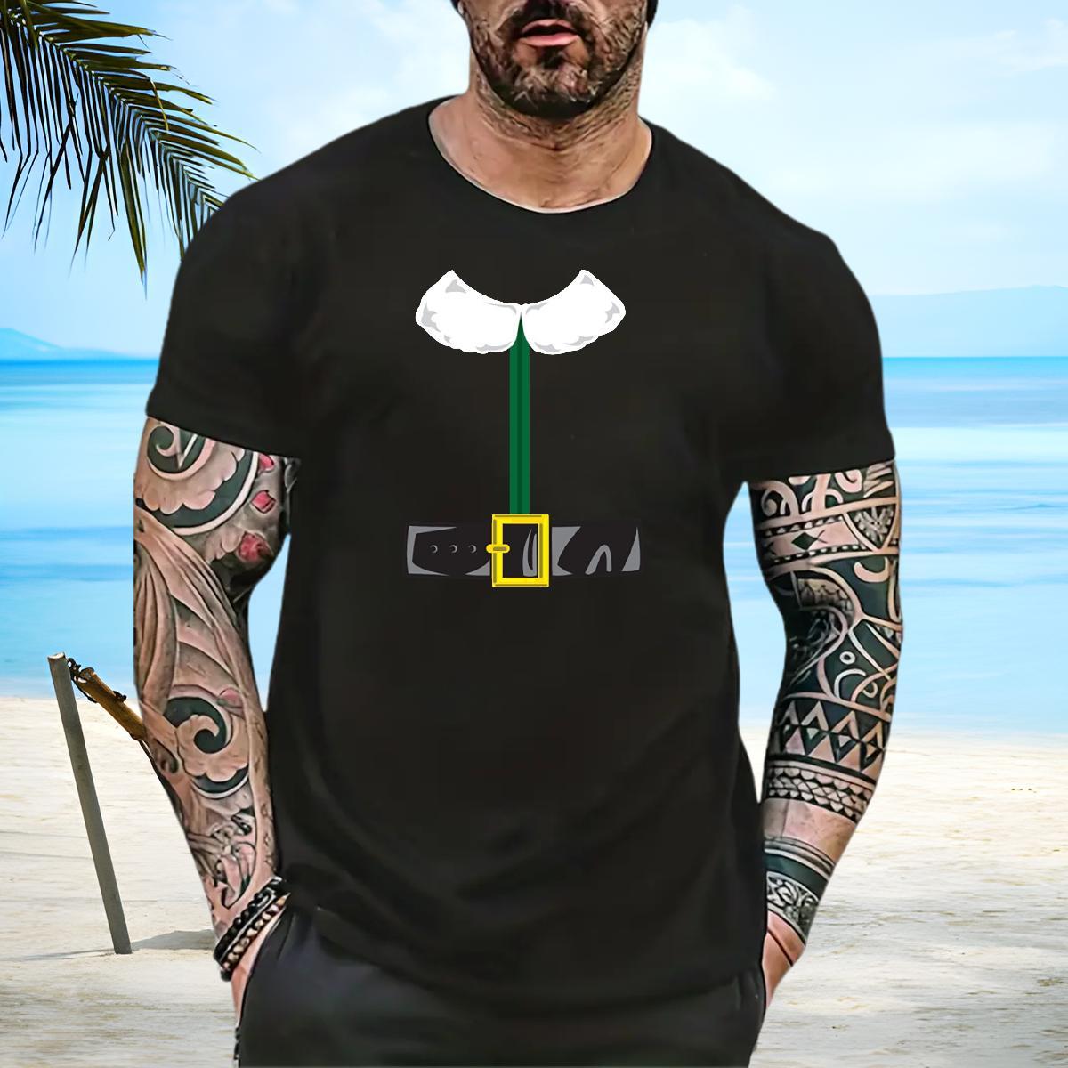 Brand Men Tops Tees 230g Cotton Christmas T-Shirts Sport Pure Cotton Graphic 2024 DIY Polos