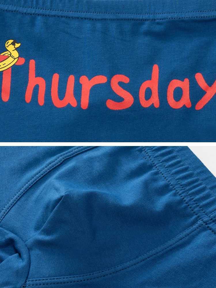 LJMOFA 7 pieces/batch 3-12T teenage boys childrens underwear baby boxing shorts cool multi-color letter underwear B138W240715