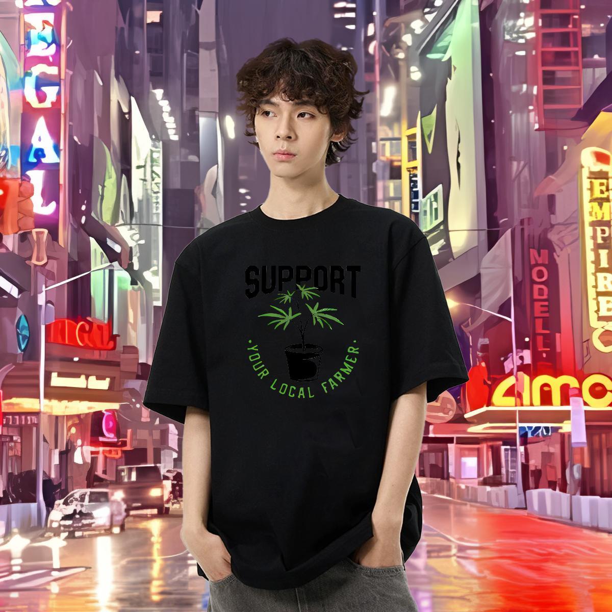 Wholesale Men T Shirts 100% Cotton 230g tree Daily Wear Tops Shirt Crew Neck Popular Men Tees Oversized