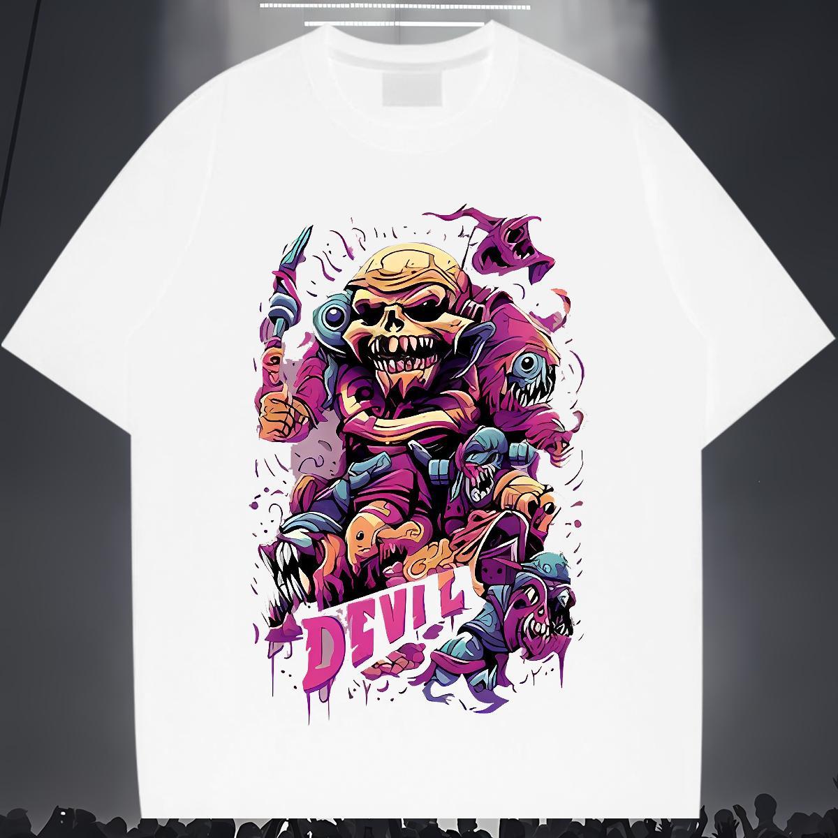 Man T Shirts 230g Pure Cotton scare Outdoor Breathable Soft Custom Printing Men Tshirts Designer Cool Design Tees